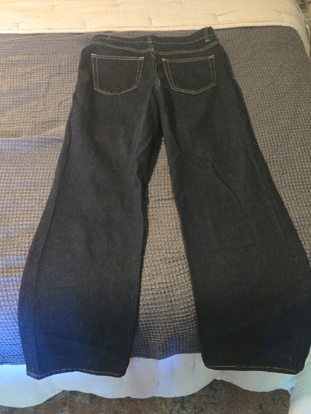 Mango Wide-Leg Jeans in Dark Indigo Black - Picture 3 of 3